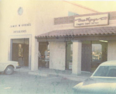 Sepia colored photo of Bon Voyage original location