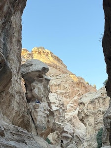 Climbing in Little Petra