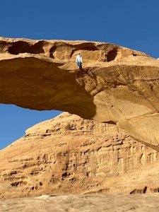 Climbing in Wadi Rum