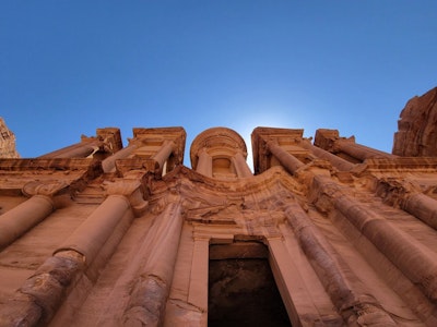 The Monastery, looming overhead