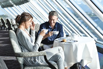 Oceania couple in enclosed observation deck