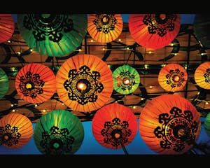Colorful lanterns in Hong Kong