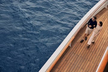 Couple out on the deck