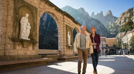 couple walking in montserrat