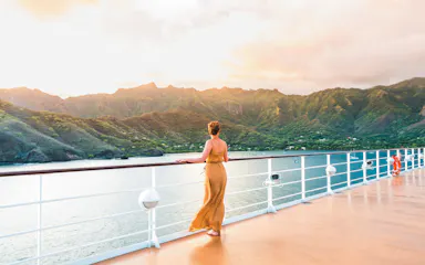 woman on deck on regent ship