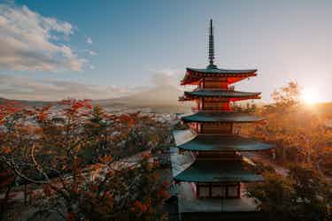 view of fuji mountain in japan