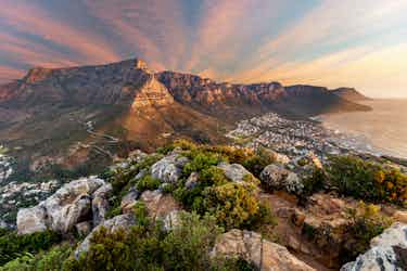 view of table mountain in cape town, south africa
