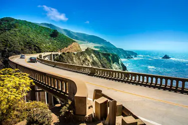 Highway bridge on coast