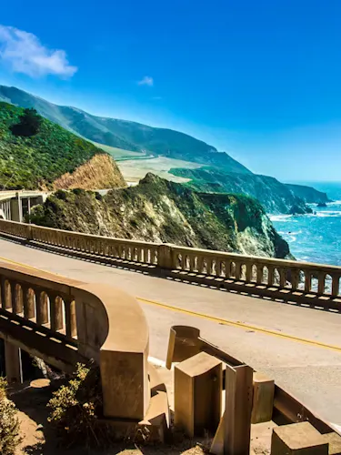 Highway bridge on coast