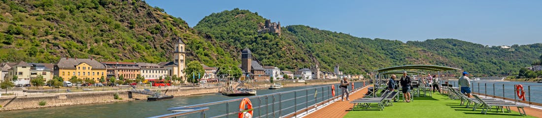 view of the rhine from the sundeck of a scenic ship