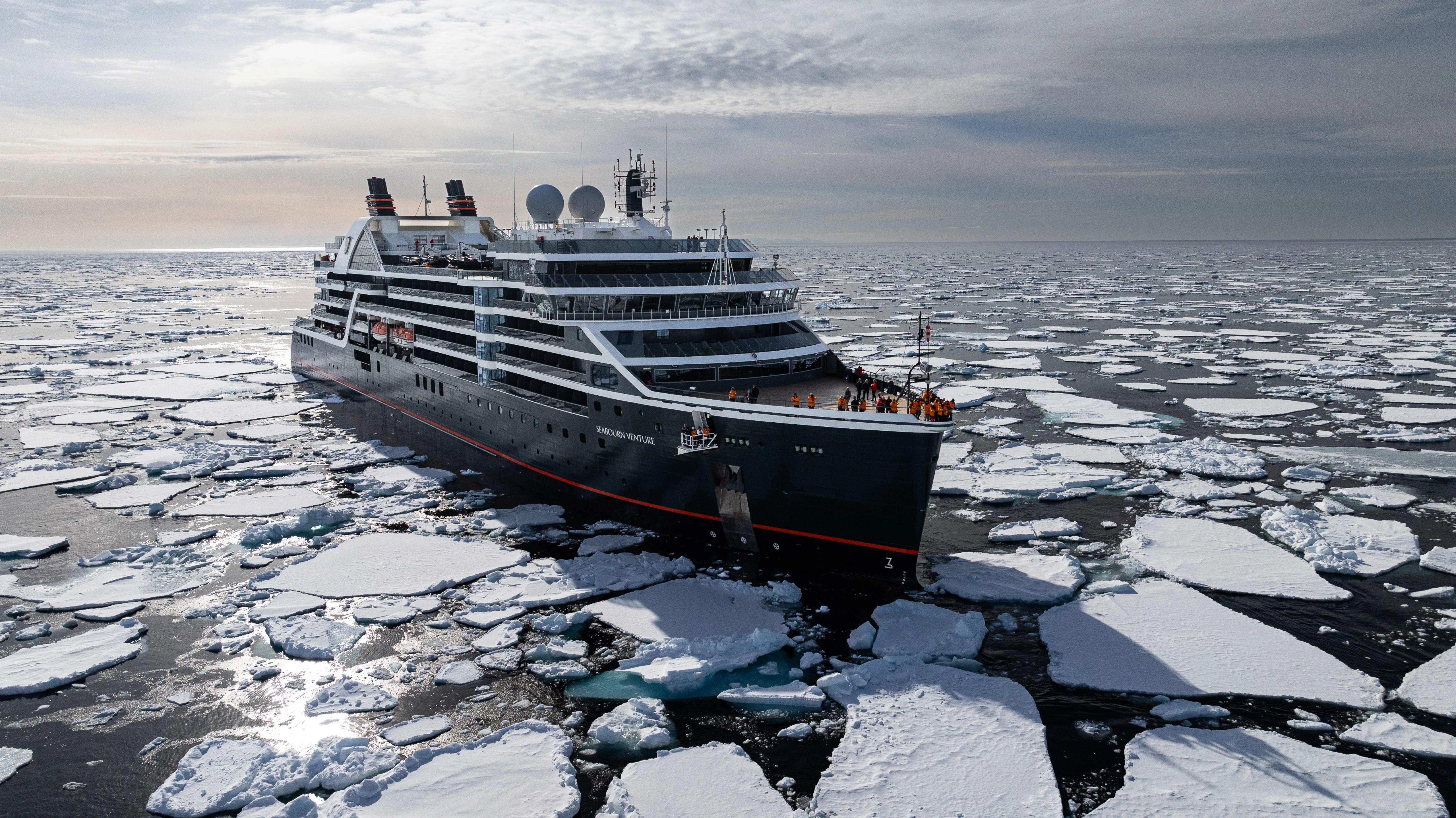 seabourn expedition ship in the arctic
