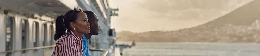 couple on deck of crystal ship