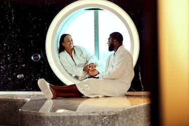 virgin voyages - couple in spa