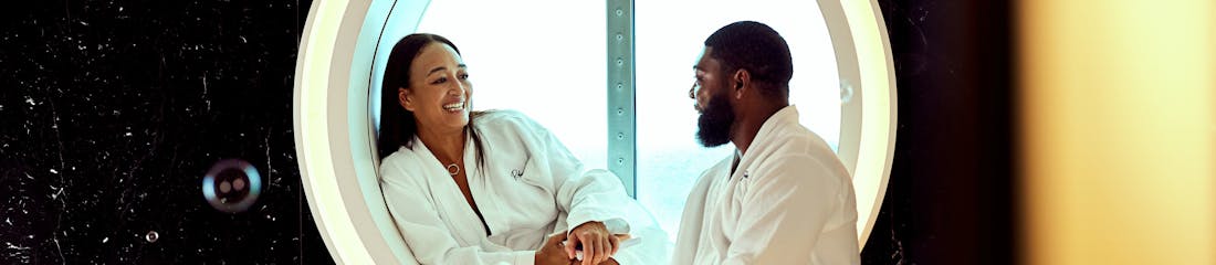 virgin voyages - couple in spa