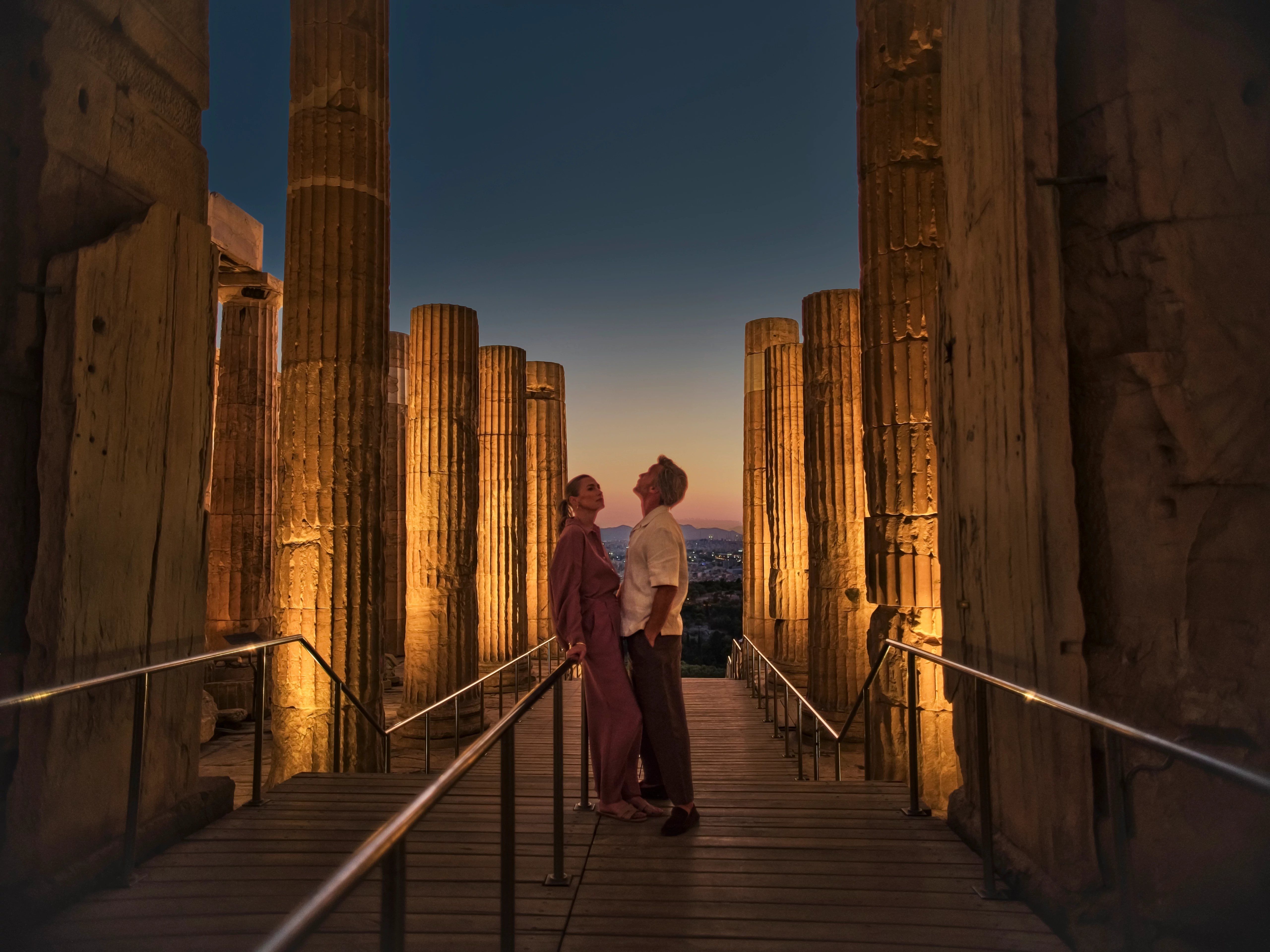 silversea - couple in athens