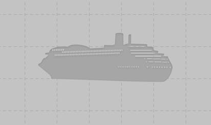 Outline of a cruise ship